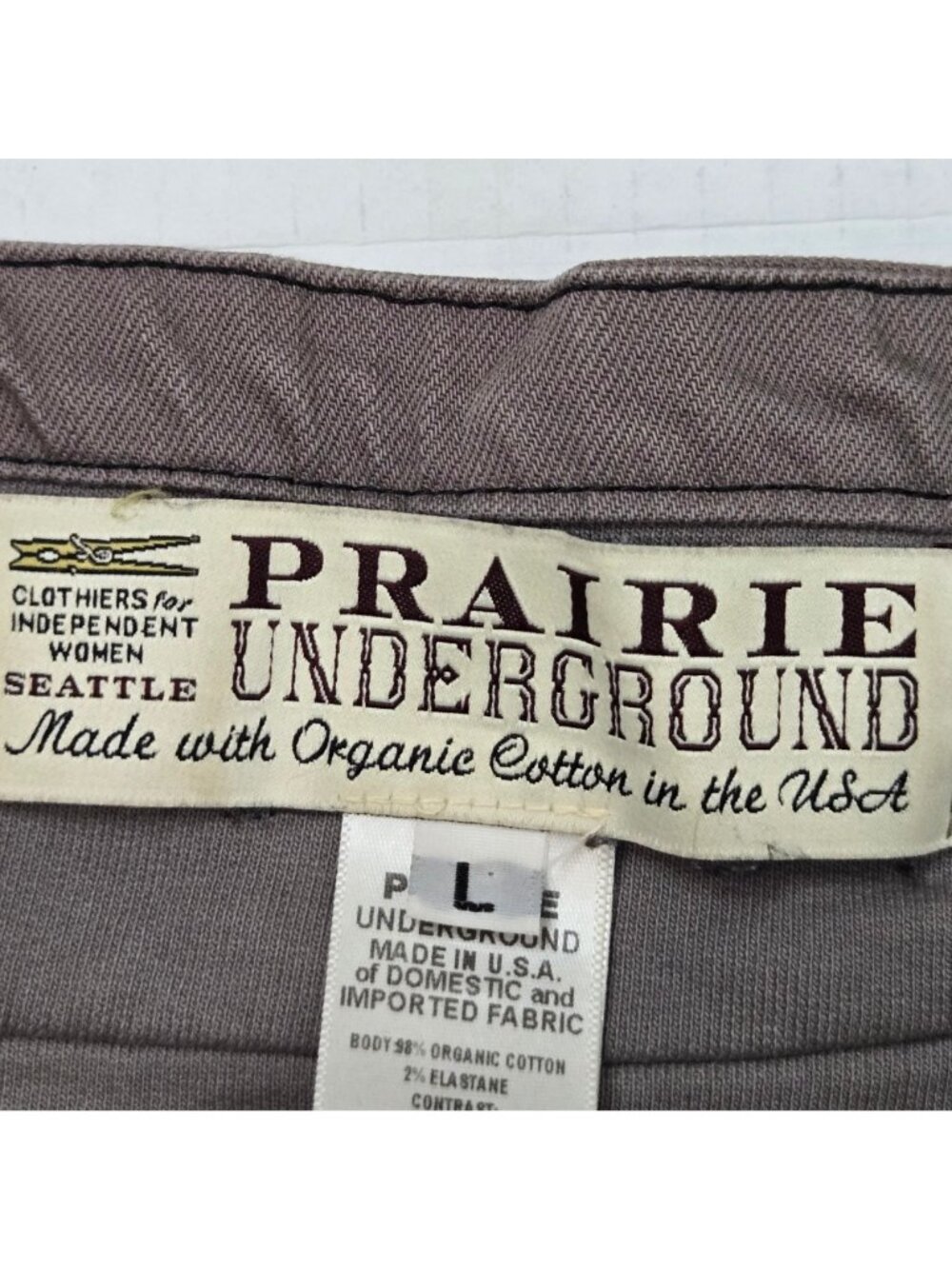 Prairie Underground Size L Tarpaulin Jacket Asymetric Organic Cotton Grey Womens - Picture 5 of 9